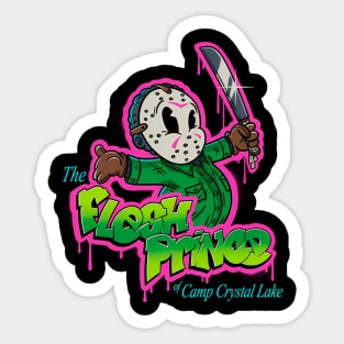 The Flesh Prince of Camp Crystal Lake | Jason Voorhees in cartoon horror style Sticker